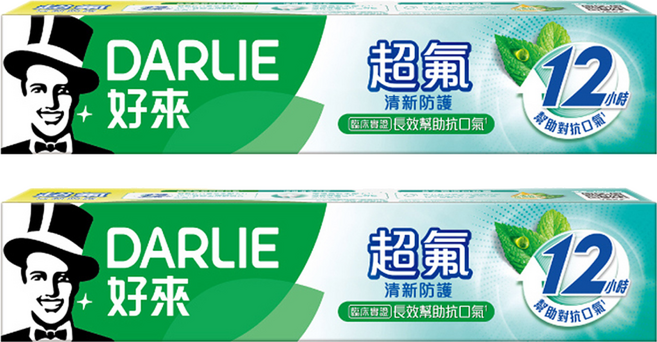 DARLIE 好來 超氟清新防護牙膏, 160g, 2條