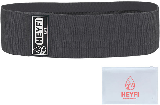 헤이피 스쿼트 힙밴드 Lv1+파우치, 딥쉐우도, 1개