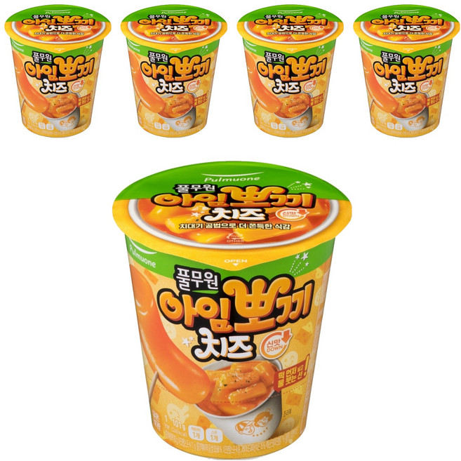 풀무원 아임뽀끼 치즈 떡볶이, 101g, 5개