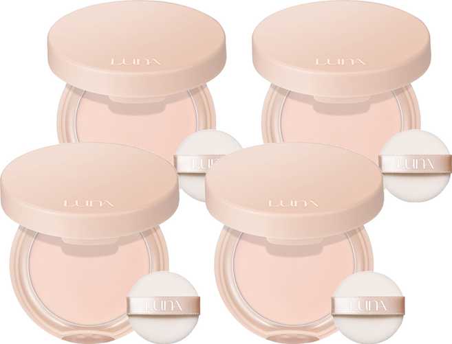 루나 픽서 파우더팩트 8g, 뉴트럴 베이지, 4개