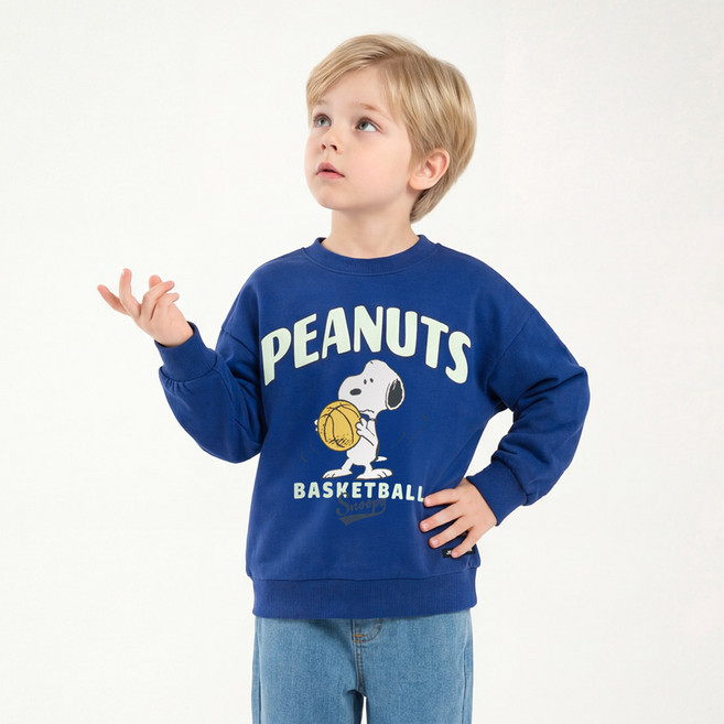 젤리스푼 아동용 피너츠 스누피 핸들링 볼 맨투맨