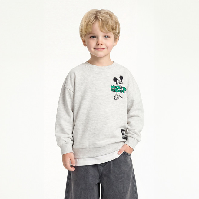 젤리스푼 아동용 디즈니 미키와 친구들 프렌즈 페이스 맨투맨