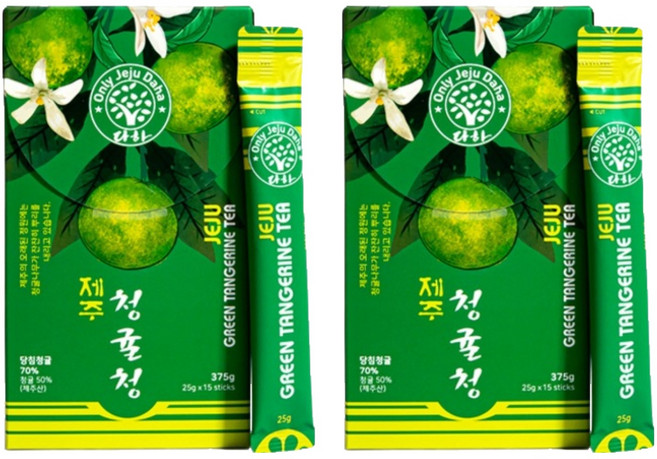 다하 제주 청귤청 스틱, 25g, 2개, 15개입