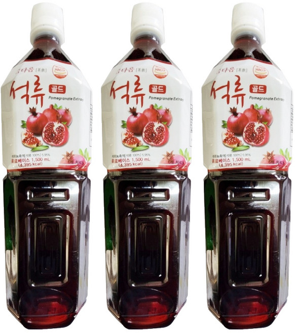 파낙스 참다음 석류 골드 음료베이스, 1.5L, 3개