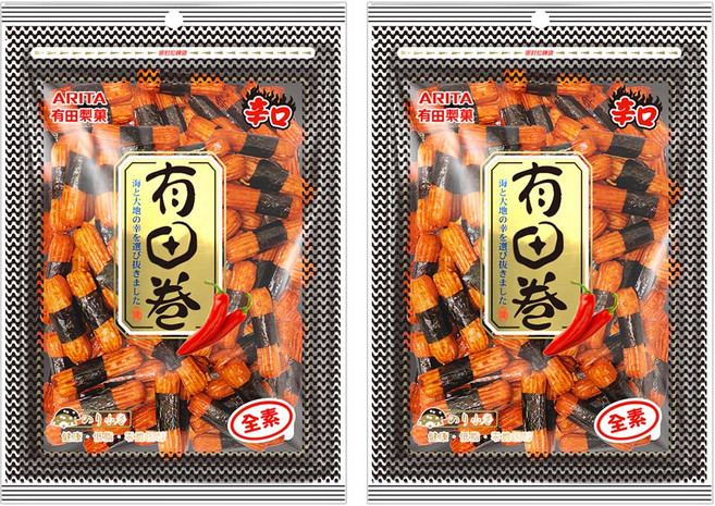 ARITA 有田製菓 海苔小卷 辣味, 80g, 2個