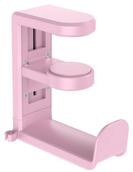 오르네아 다용도 360도 회전형 책상 헤드폰 거치대, 핑크, 1개