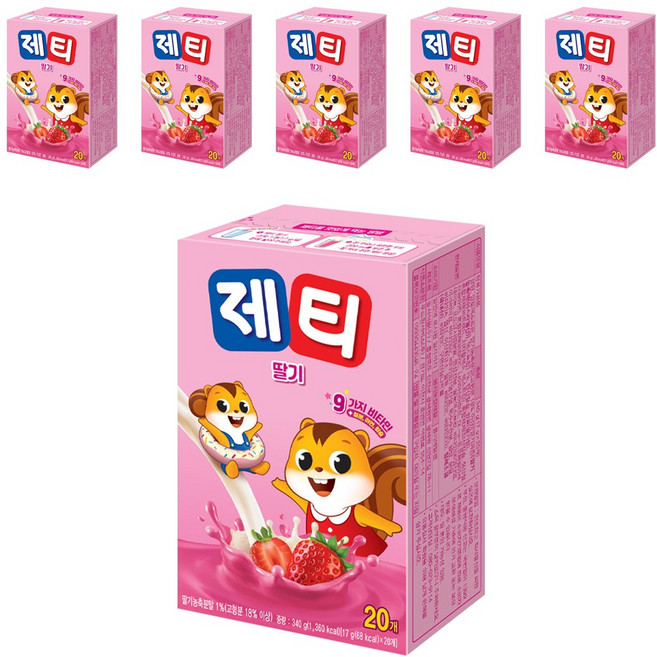 제티 딸기맛, 17g, 20개입, 6개