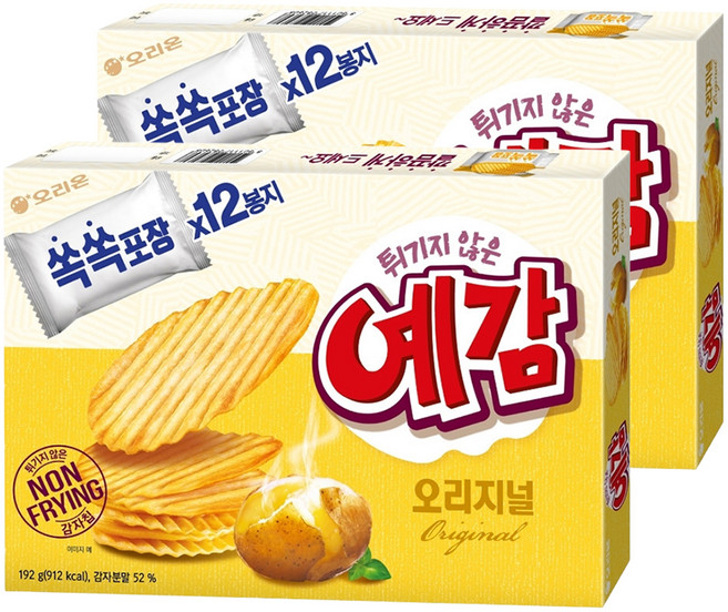 ORION 好麗友 預感香烤洋芋片 原味, 192g, 2盒