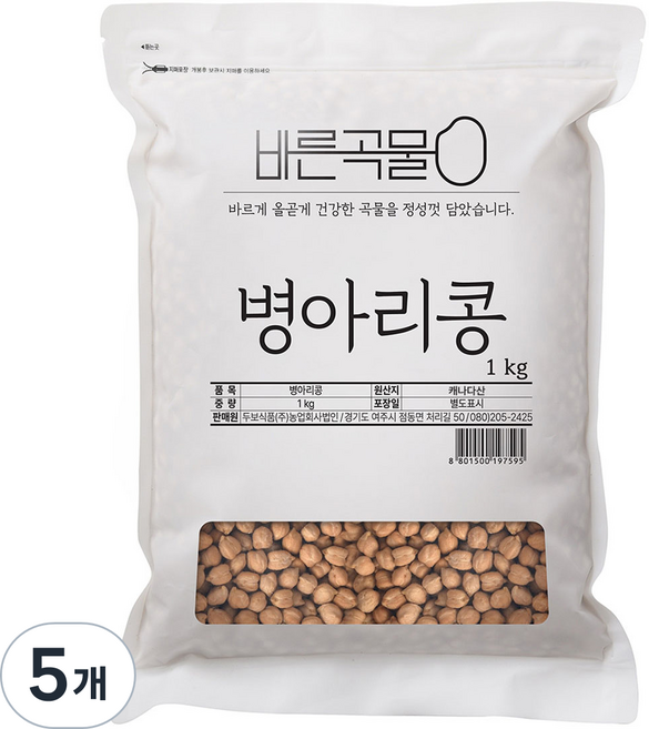 두보식품 바른곡물 병아리콩, 1kg, 5개