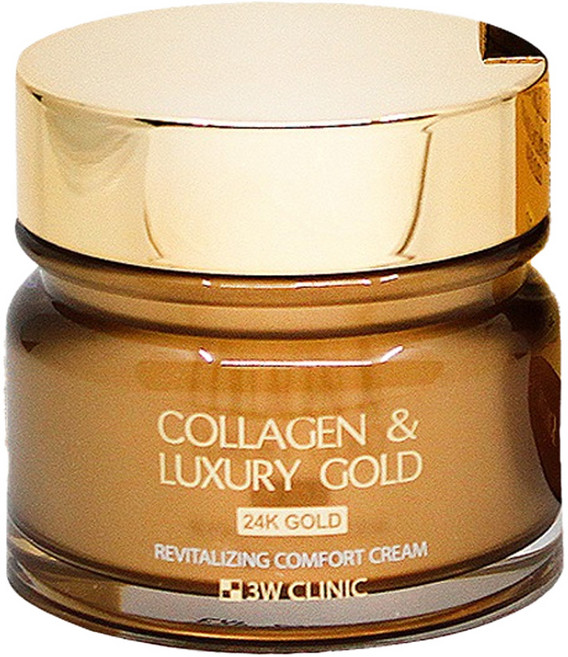 3W CLINIC 黃金胜肽緊緻霜 含24K金 保濕彈性護理, 100ml, 1罐