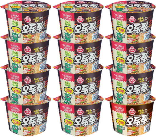 오뚜기 오동통면 용기 100g, 12개