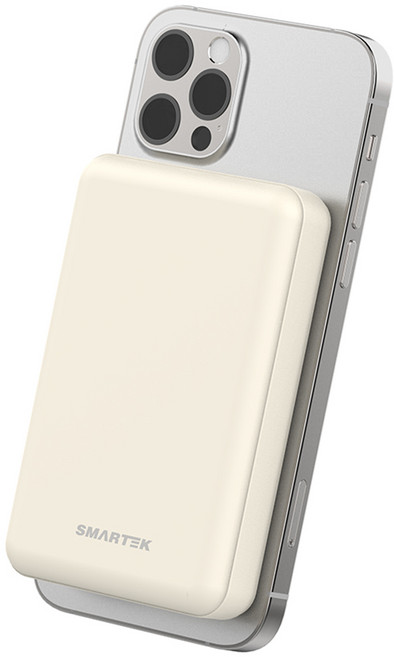 스마텍 PD 20W 고속충전 맥세이프 보조배터리 10000mAh 멀티단자, ST-CMB10, 베이지