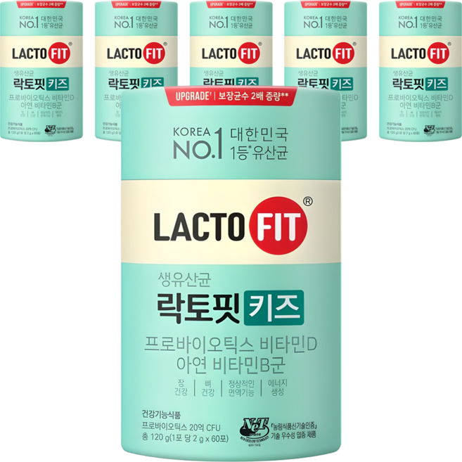락토핏 키즈 유산균, 60회분, 120g, 6개