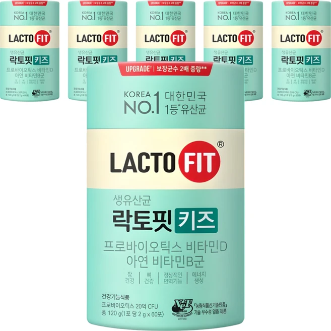 락토핏 키즈 유산균, 60회분, 120g, 6개 - 쿠팡