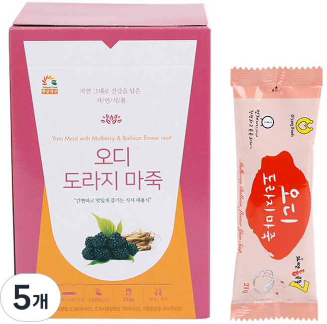 오양식품 오디 도라지 마죽, 21g, 13개입, 5개