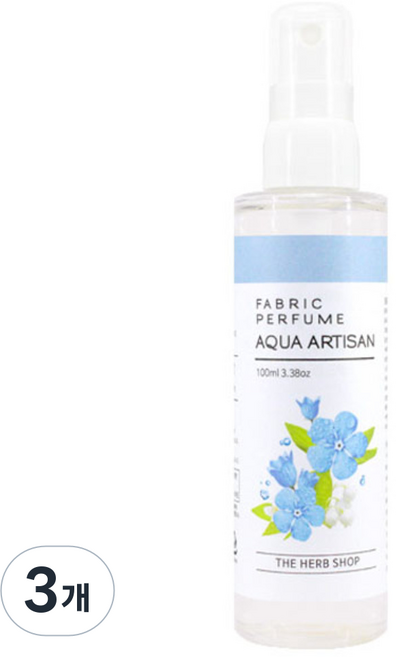 THE HERB SHOP 迷你織物香水正裝, Aqua Artisan, 100ml, 3個