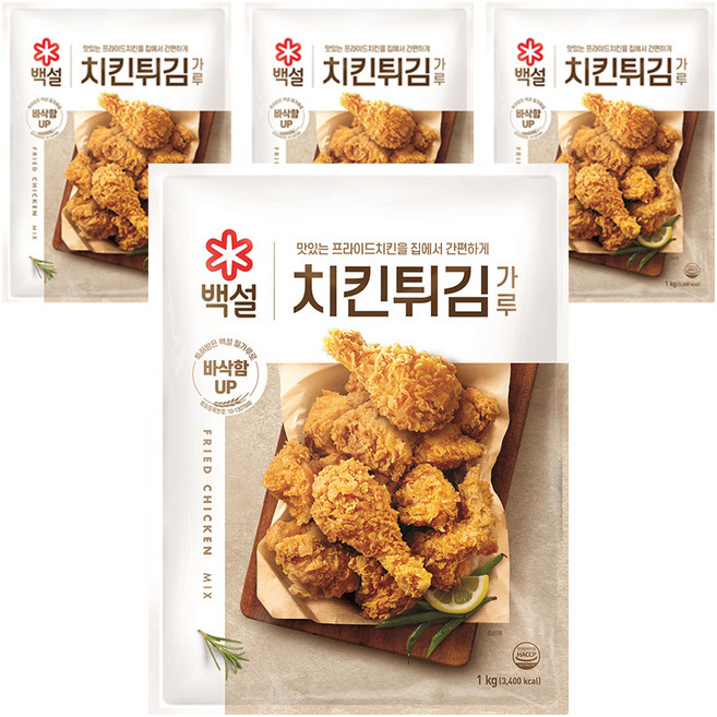 백설 치킨튀김가루, 1kg, 4개