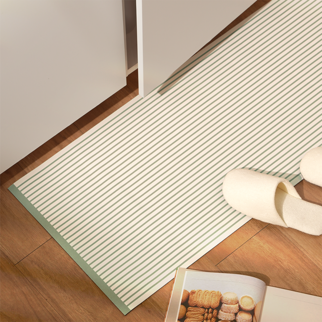 하루의공간 컴피 주방 규조토 발매트, 그린