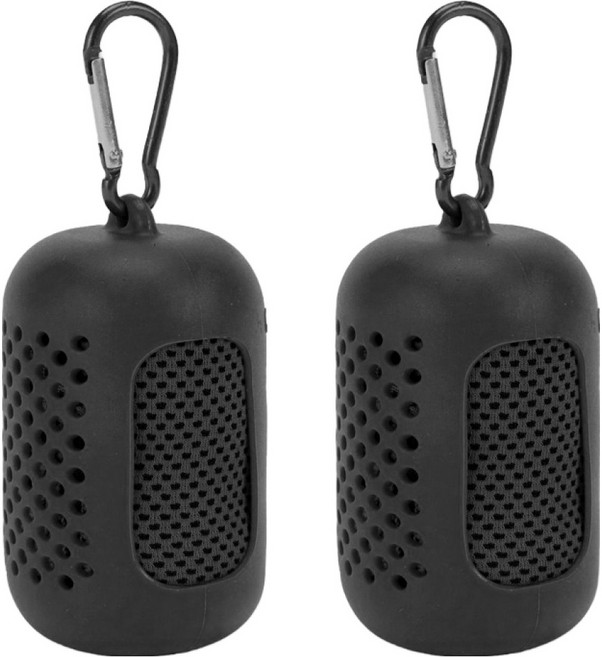 던핏 휴대용 슬림 요가 헬스 스포츠 타올, 블랙, 2개