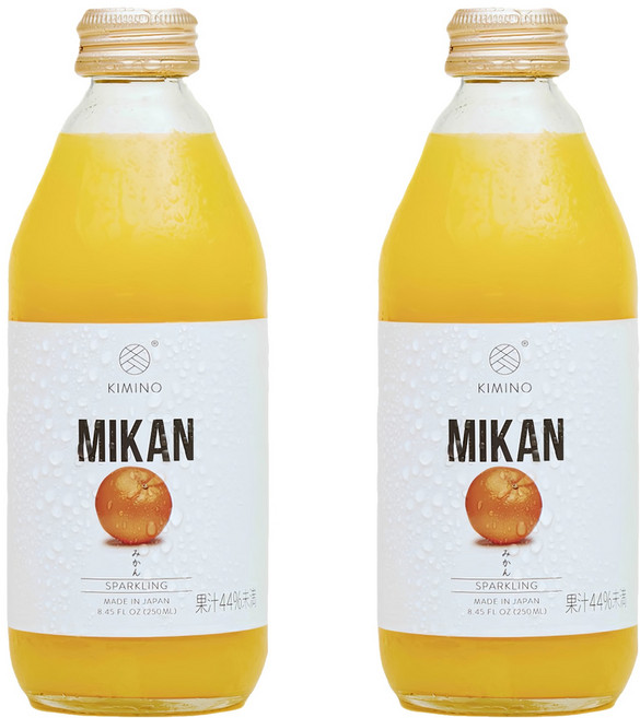 KIMINO 和歌山蜜柑氣泡果汁飲, 2個, 250ml