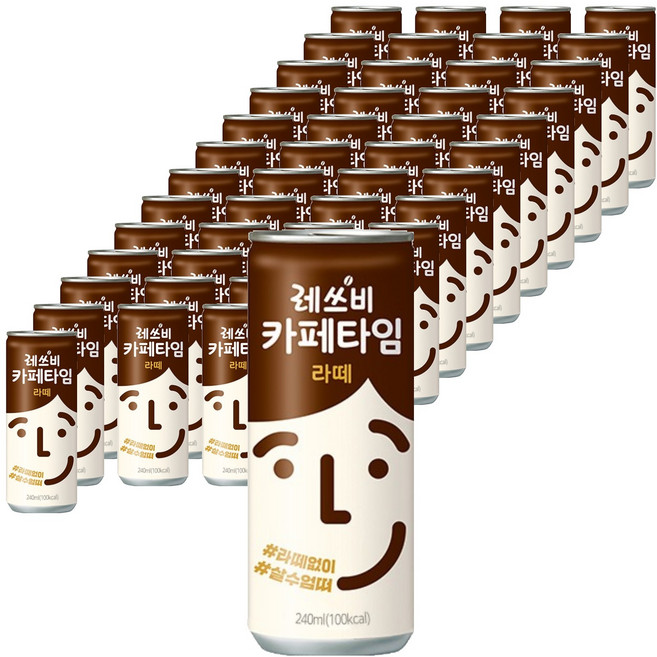 레쓰비 카페타임 라떼, 240ml, 60개