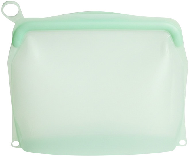 OUTSY 可密封 果凍QQ 矽膠食物夾鏈袋 顏色隨機 500ml 90g, 小巧款(18.8 x 4.6 x 16.5cm), 1個, 1個