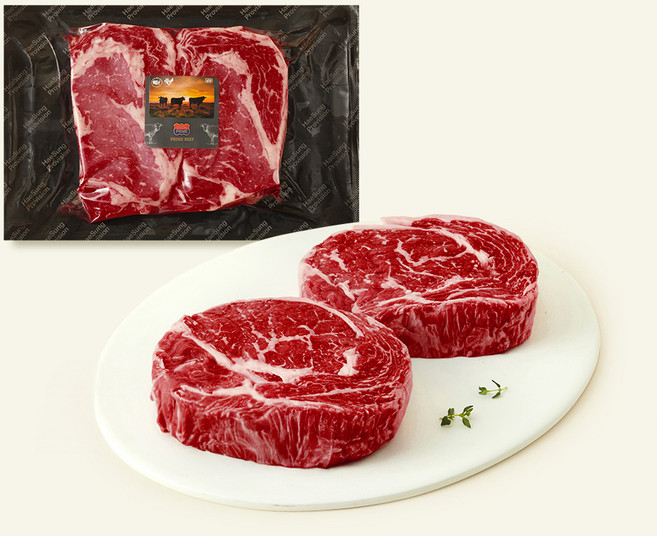 미국산 프라임 립아이 등심 스테이크용 (냉장), 1kg, 1개