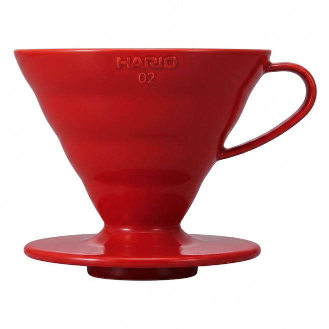 HARIO 好璃奧 02樹脂濾杯INT V60 紅色, 樹脂濾杯, 1個
