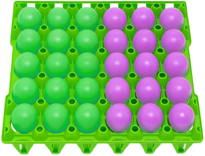 시작 계란판 빙고 탁구공 게임세트, 1세트, 그린