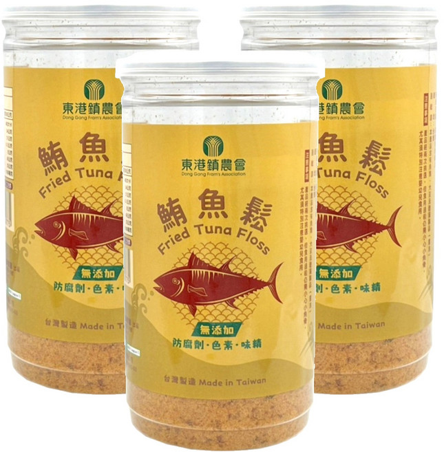 東港鎮農會 鮪魚鬆, 300g, 3罐