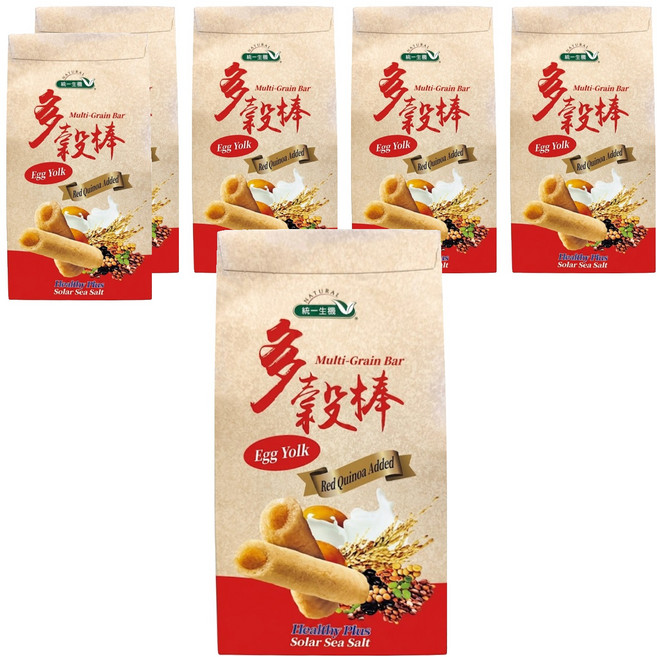 統一生機 紅藜多穀棒 經典蛋黃, 150g, 6包