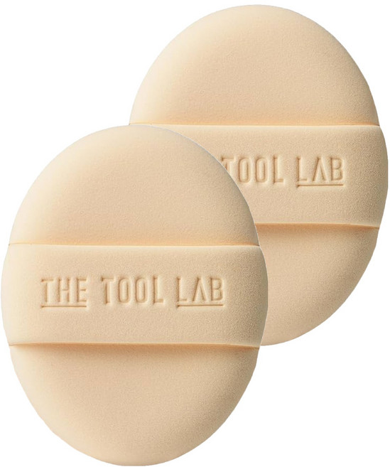 THE TOOL LAB 長效遮瑕粉撲 標準款, 2個, 淺褐色