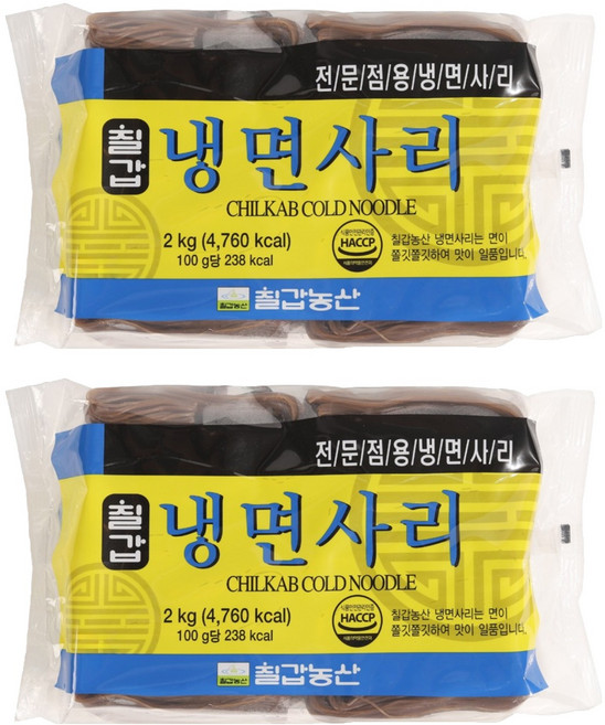 칠갑농산 냉면사리, 2kg, 2개