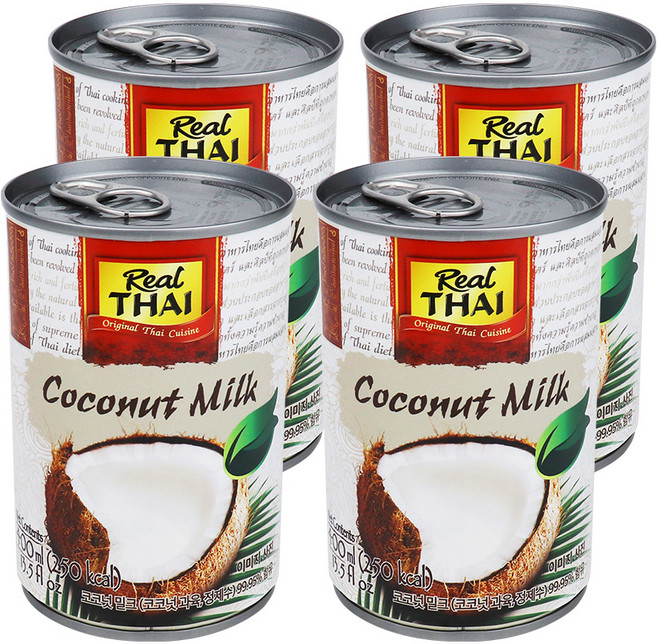 真正的泰國椰奶, 400毫升, 4個
