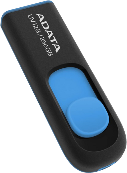 ADATA 威剛 隨身碟 UV128 藍色, 256GB, 1個
