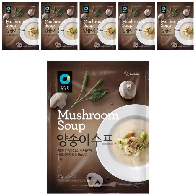 청정원 양송이수프, 1kg, 6개
