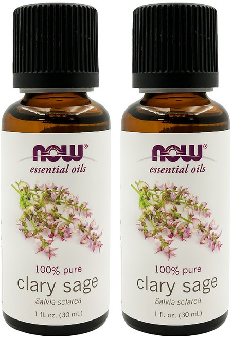 NOW Foods 精油 快樂鼠尾草, 1oz, 2瓶