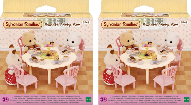 실바니안패밀리 5742 카페라떼 스위트 파티 피규어 세트, 2세트