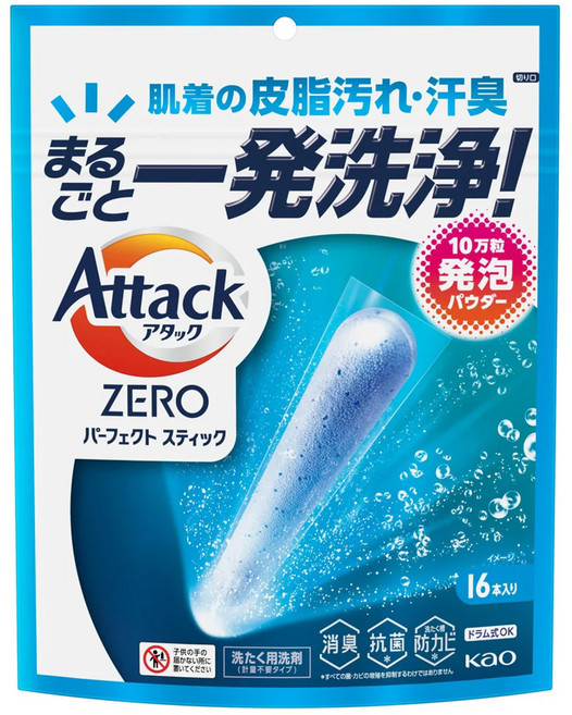 Attack ZERO 極效洗衣霸, 16顆, 1袋