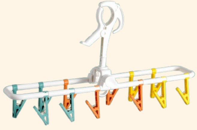 다용도 빨래집게 접이식 건조대, 화이트