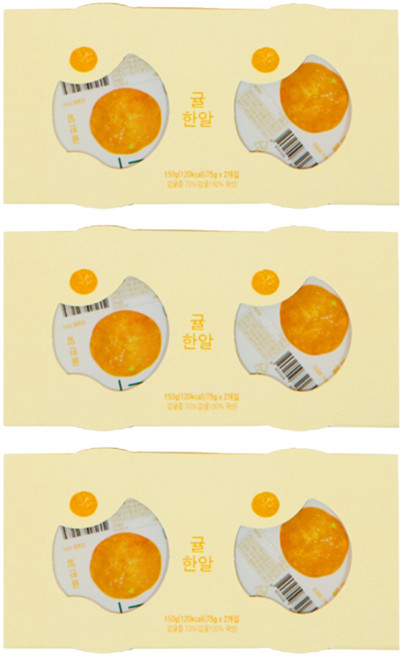 에코맘의산골이유식 유아용 산골푸딩 2p, 귤한알, 150g, 3세트