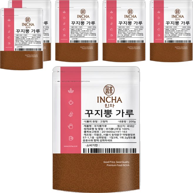 인차 꾸지뽕 가루, 6개, 200g