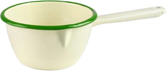 ibili 琺瑯牛奶鍋, 12cm, 米綠色, 1個