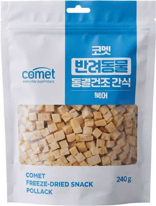 코멧 반려동물 펫 베이직 동결건조 간식, 240g, 1개, 북어