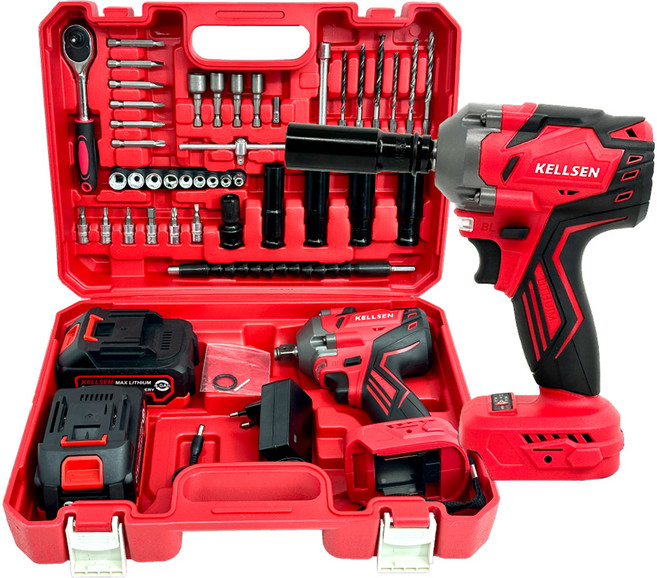 디케이켈슨 무선 전동 임팩 드릴 렌치 드라이버 + 배터리 2p 세트, 1세트