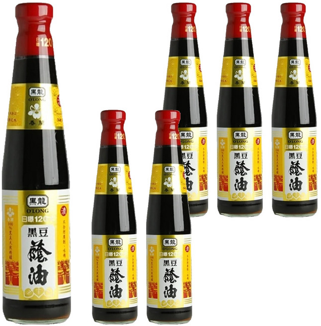 黑龍 春蘭級 黑豆蔭油, 400ml, 6瓶