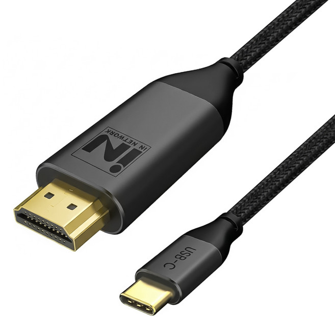 인네트워크 4K OTT 지원 USB3.1 Type C to HDMI 컨버터 케이블 IN-CTOH602M, 1개, 2m