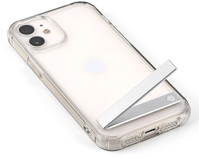 아이엠듀 아이킥 휴대폰 스탠드 거치대, 실버, 1개