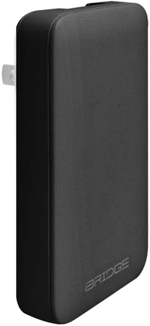 iBRIDGE USB-A + Type-C GaN 65W 超薄型急速電源供應器 IBC022-2-BK, 黑色, 1個