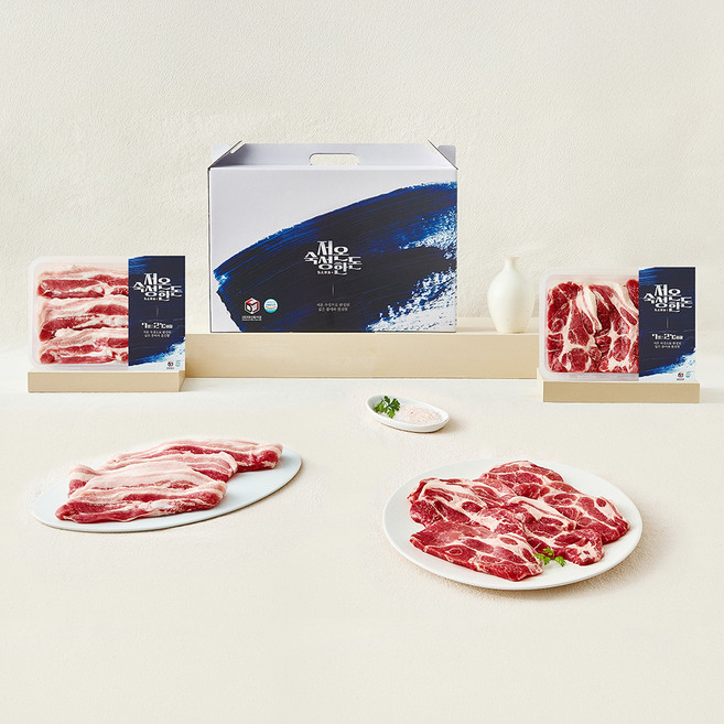 저온 숙성 한돈 선물세트 1.6kg (냉장), 1세트